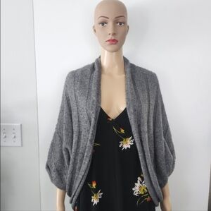 JUICY COUTURE Women's Grey Cashmere Wool Blend Open Front Knit Cardigan Size M/L